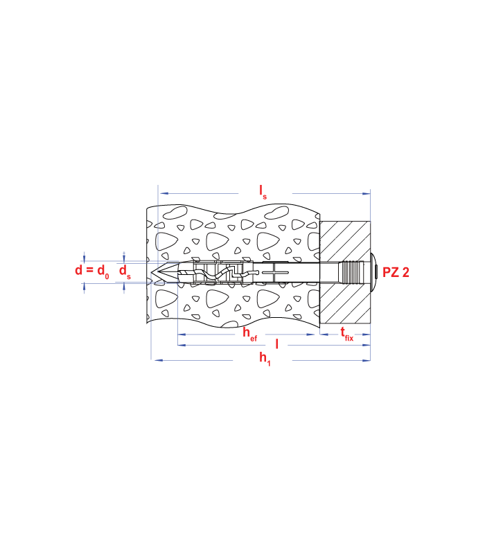 Nagelplug halfbolle kop * 6,00x40 N CE/ETA...