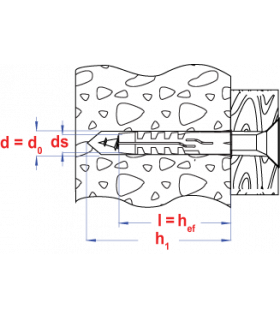 Nylon spreidplug met boord  * 16,00x80   (10 st ) 2