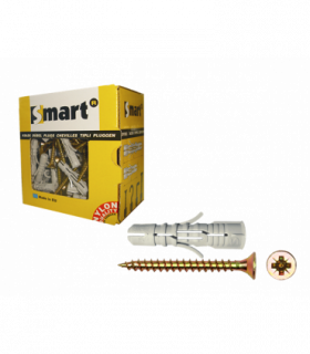 plug nylon grijs+schroef VK *  5,0x 60 nylon plug 8,0x40...