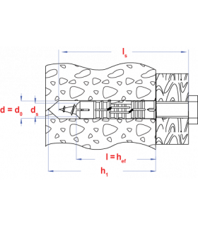 plug nylon grijs+schroef ZSK *  6,0x100 Zn nylon plug... 2