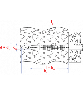 plug nylon grijs+schroef ZSK *  8,0x100 Zn nylon plug... 2