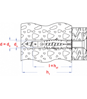 Nylon universeelplug  met boord 8x50 Type UP - geschikt... 2