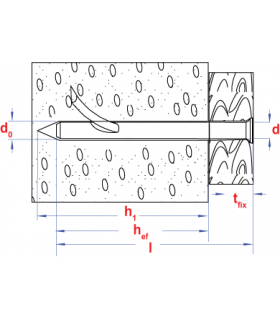 Cellenbetonnagel "K" met kraag * 8,00x130 Zn   (50 st ) 2