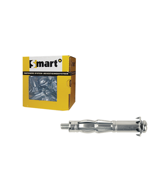 Metalen hollewandplug + schroef  * M  5x52 Zn...