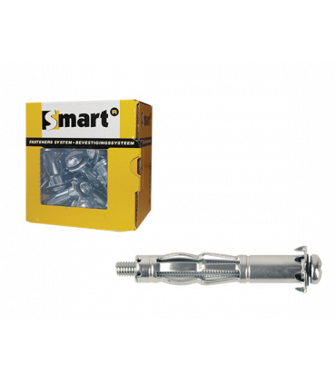 Metalen hollewandplug + schroef  * M  5x65 Zn  - Max. plaatdikte (dp): (20-32) Max. dikte aanbouwdeel (tfix): (14-26) (25 st )