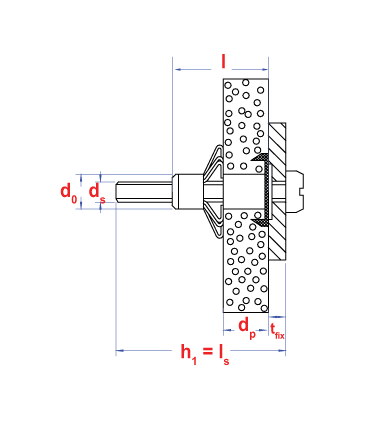 Metalen hollewandplug + open haak M  4x 32 Zn klembereik  3 - 12 mm  (25 st )