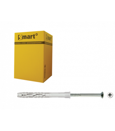 Raamplug met schroef vzk pozidriv * 10,00x100 Zn geharde schroef -  -CE/ETA gekeurd  (25 st )