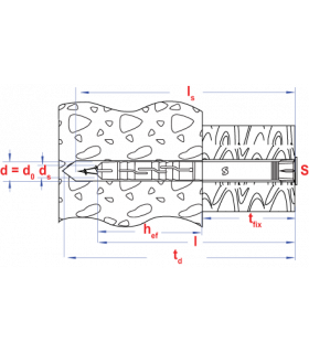 Raamplug met schroef vzk torx T40 * 10,00x160 Zn geharde... 2