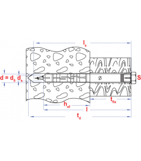 Raamplug met zeskantschroef * 10,00x160 Zn geharde... 2