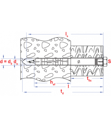 Raamplug met zeskantschroef * 10,00x230 Zn geharde schroef  -CE/ETA gekeurd  (50 st )