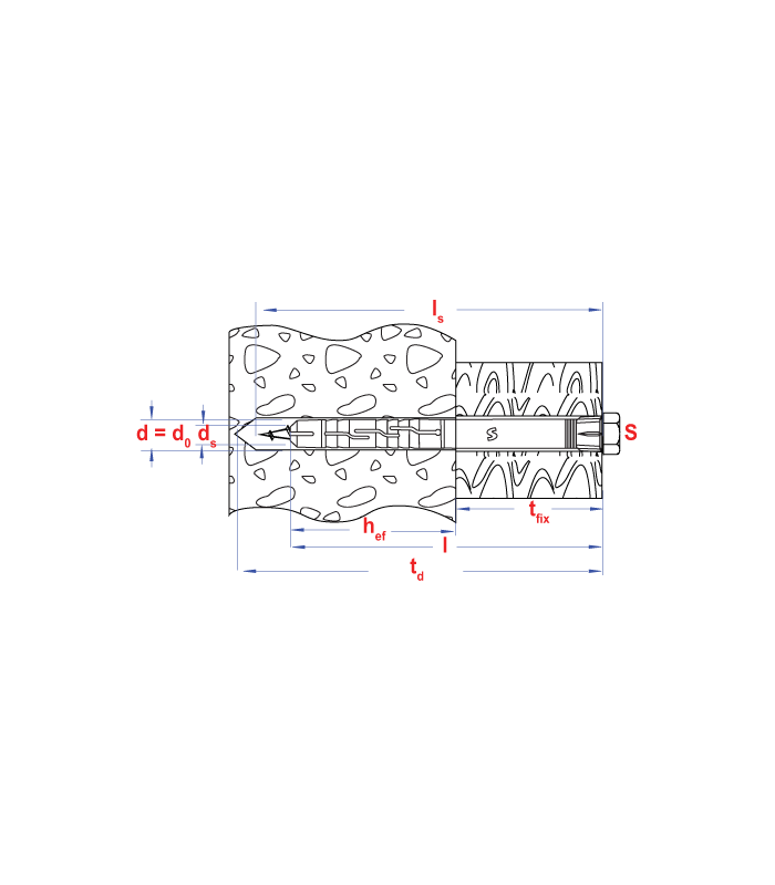 Raamplug met zeskantschroef * 10,00x160 Zn...