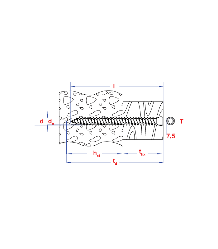 Kozijnschroef CK-T25 * 7,50x112 verzinkt...