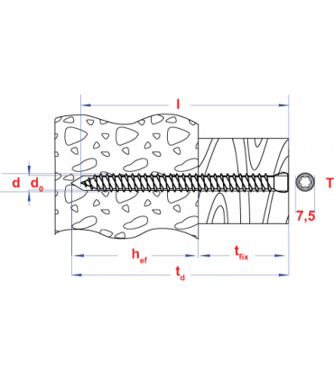 Kozijnschroef CK-T25 * 7,50x152 verzinkt Bijgevoegd: 1 bit T25x25mm 1/4" in plastiek zakje  (100 st )