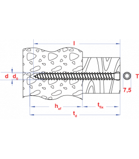 Kozijnschroef CK-T30 * 7,50x72 Zn Bijgevoegd: 1 bit... 2
