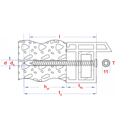 Kozijnschroef VZK-T30 * 7,50x42 Zn bijgevoegd: 1 bit T30x25mm 1/4" in plastiek zakje  (100 st )