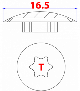 Afdekkap met overlap T30 (9010/wit) voor kozijnschroeven... 2