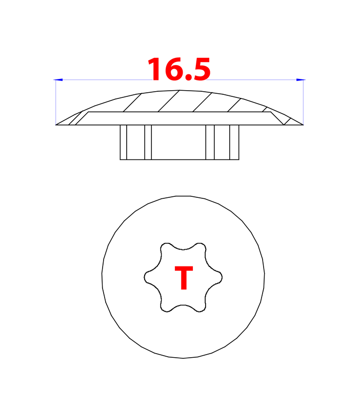 Afdekkap met overlap T30 (9010/wit) voor...