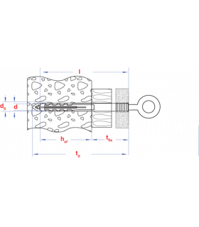 Zware schroefoog gelast * 12,00x400 Zn diameter oog :... 2