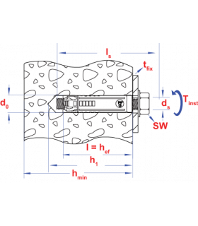 Keilbouthuls  met tapbout M 16x60,00x150 Zn type LB - ETA... 2