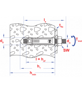 Metalen keilbouthuls  * M 12x80 Zn (20) type H - ETA... 2