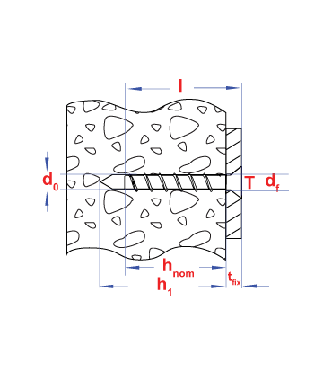 betonschroef S-BSV 8x35,00x80 Zn (T40) met verzonken kop  ETA optie 1 voor gescheurd beton (50 st )