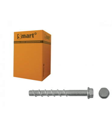 betonschroef S-BSZ 6x45,00x80 zinklamel met zeskantkop met aangeperste ring - ETA optie 1 voor gescheurd beton (100 st )