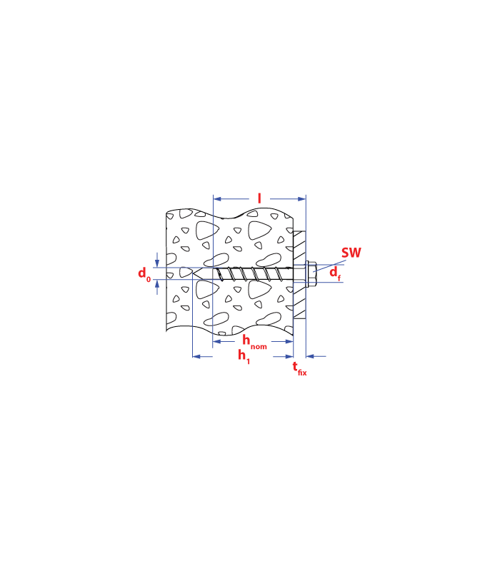 betonschroef S-BSZ 10x95,00x150 zinklamel met...