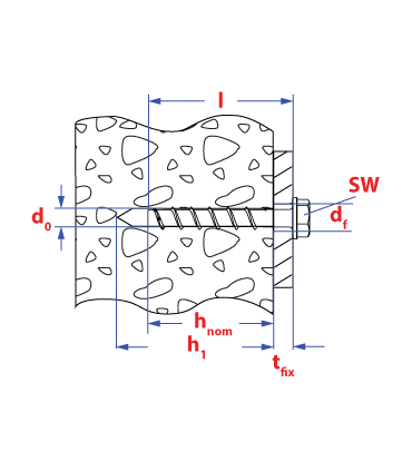 betonschroef S-BSZ 10x125,00x180 zinklamel met zeskantkop met aangeperste ring - ETA optie 1 voor gescheurd beton (25 st )