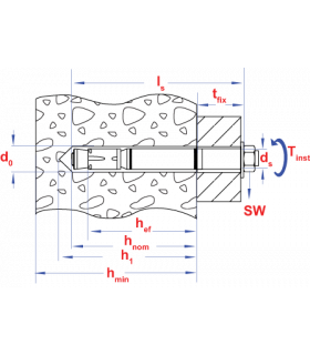 zwaarlastanker draadstang M 12x132 Zn type SZ-B - ETA... 2