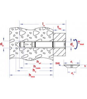 zwaarlastanker verzonken kop M 10x110 Zn type SZ-SK - ETA... 2