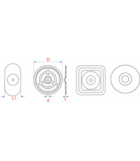 Rond isolatieplaatje * ø 8x ø 70x 0,7 Zn   (100 st ) 2