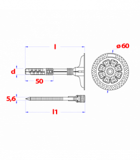 Nylon isolatieplug 60mm * 10x120 ETA gekeurd - korte... 2