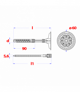 Nylon isolatieplug 60mm * 10x260 lange spreidzone en... 2