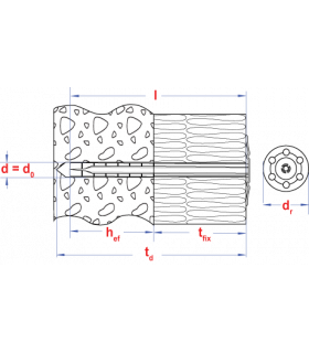Metalen isolatieplug  8x250 Zn Diameter schijf: (35)... 2