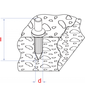 Inslagpin zonder draad * 4,0x 18/8 blank gehard en... 2