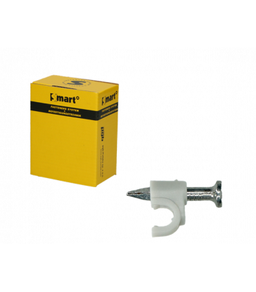 Grijze nylon kabelclips 8 mm 6,00   (100 st )