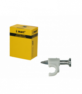 Grijze nylon kabelclips 8 mm 8,00   (100 st )