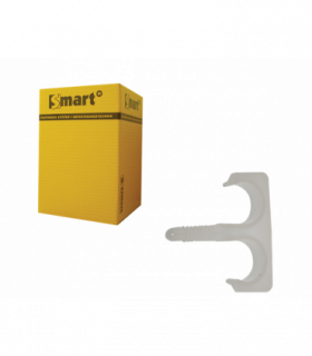 Nylon plugclip dubbel 24-28 wit voor flexibel en ronde...