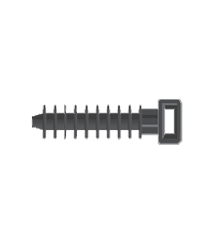 Muurplug vr kabelbinder in kunstof, 10x43 zwart PA 6  (100 st )