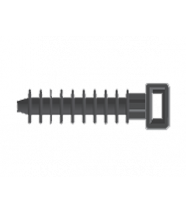 Muurplug vr kabelbinder in kunstof, 10x43 zwart PA 6  (100 st )