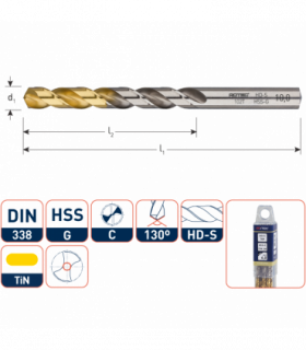 ROTEC HSS-G Spiraalboor DIN 338 HD-S TOP  6,00 mm per 10