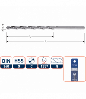 HSS-G Spiraalboor DIN 340 splitpoint  5,0x132 mm (etui)...