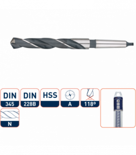 ROTEC HSS-R MK-Spiraalboor DIN 345  43,5 mm per 0