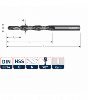 Werkö HSS Meerfasenboor DIN 8378 90°  M 4     4,5x3,3 per 0
