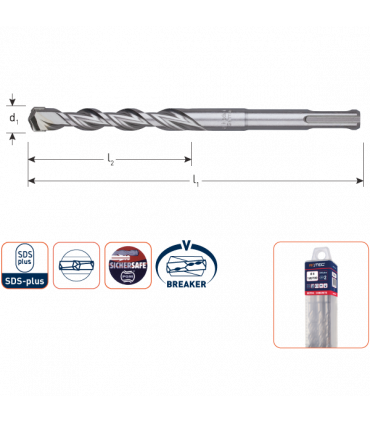 Hamerboor SDS+ V-Breaker  12,0x250/310 mm (box 10) per 0