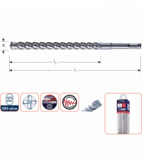 Hamerboor SDS+ 4-snijder  6,0x 50/110 mm (box10) per 0