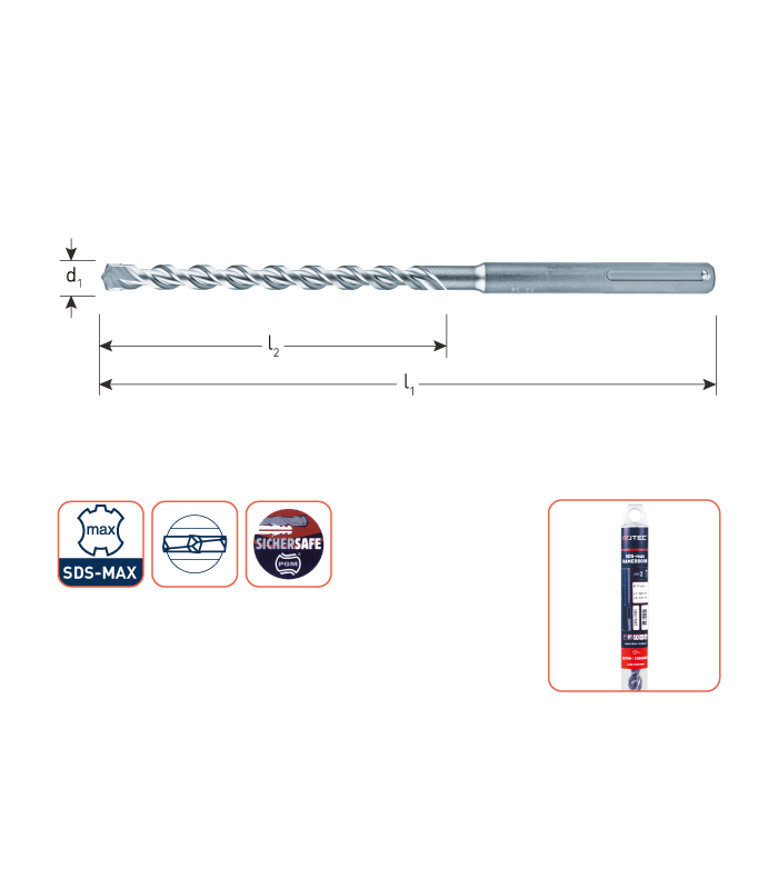 Hamerboor SDS-MAX  12,0x800/920 mm per 0