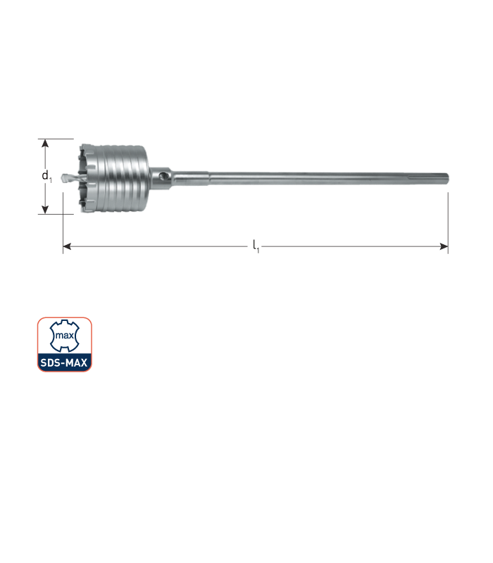 Hamerkroonboor   50,0x290   geïntegr. SDS-max schacht per 0