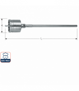 Hamerkroonboor  100,0x550 geïntegr. SDS-max schacht per 0