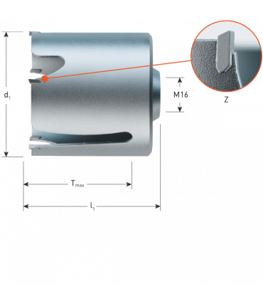 HM-Multifunctionele gatzaag UNIcut  55,0 mm per 0